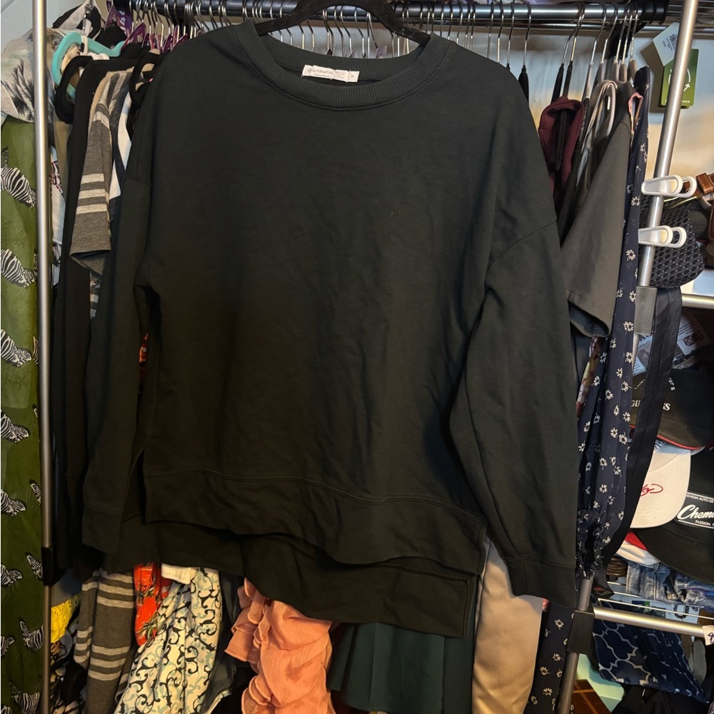 Alternative Black Split Hem Sweatshirt - image 1